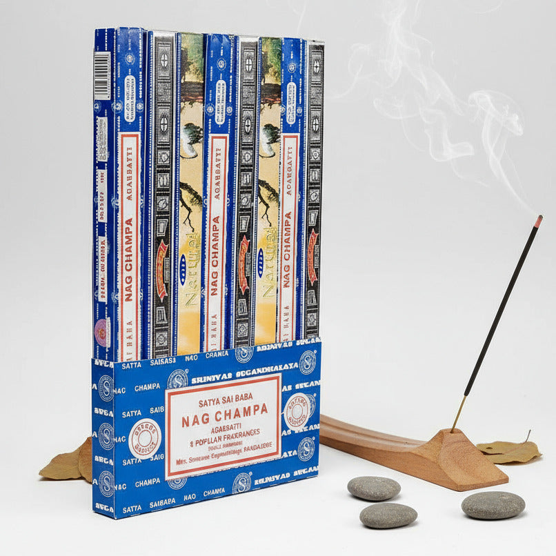 Coffret d’Encens Satya Sai Baba – Nag Champa Collection (8 x 10 g)