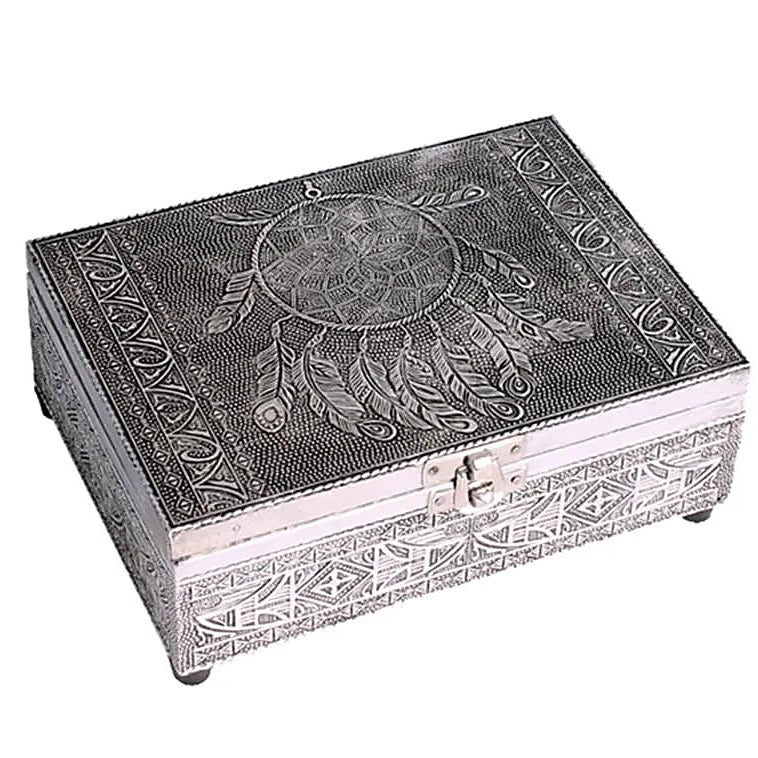 Boîte pour Tarots ou Pierres – Motif Attrape-Rêves – Protection & Énergies Positives