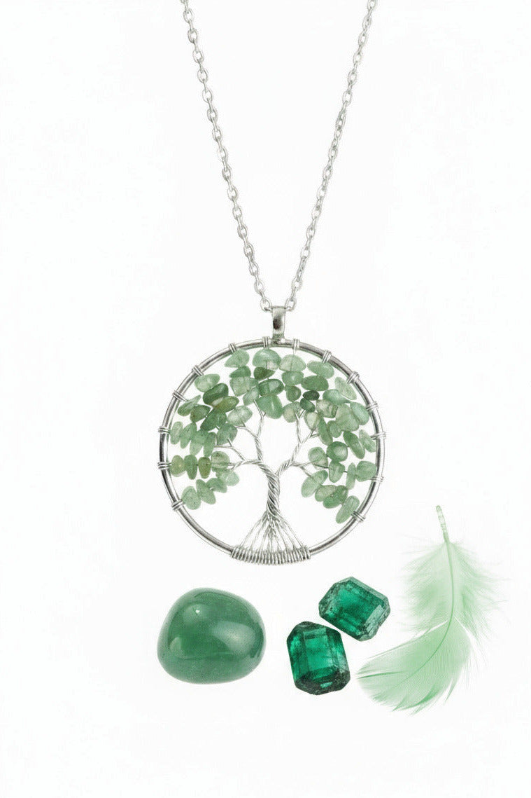 COLLIER ARBRE DE VIE - AVENTURINE VERTE - ESOTERYS