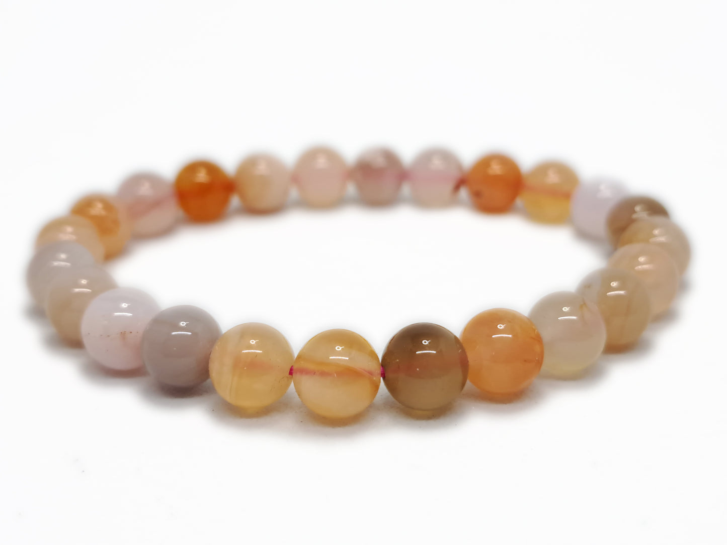 Bracelet AGATE ROSE Qualité A+ BOTSWANA (8mm) - ESOTERYS