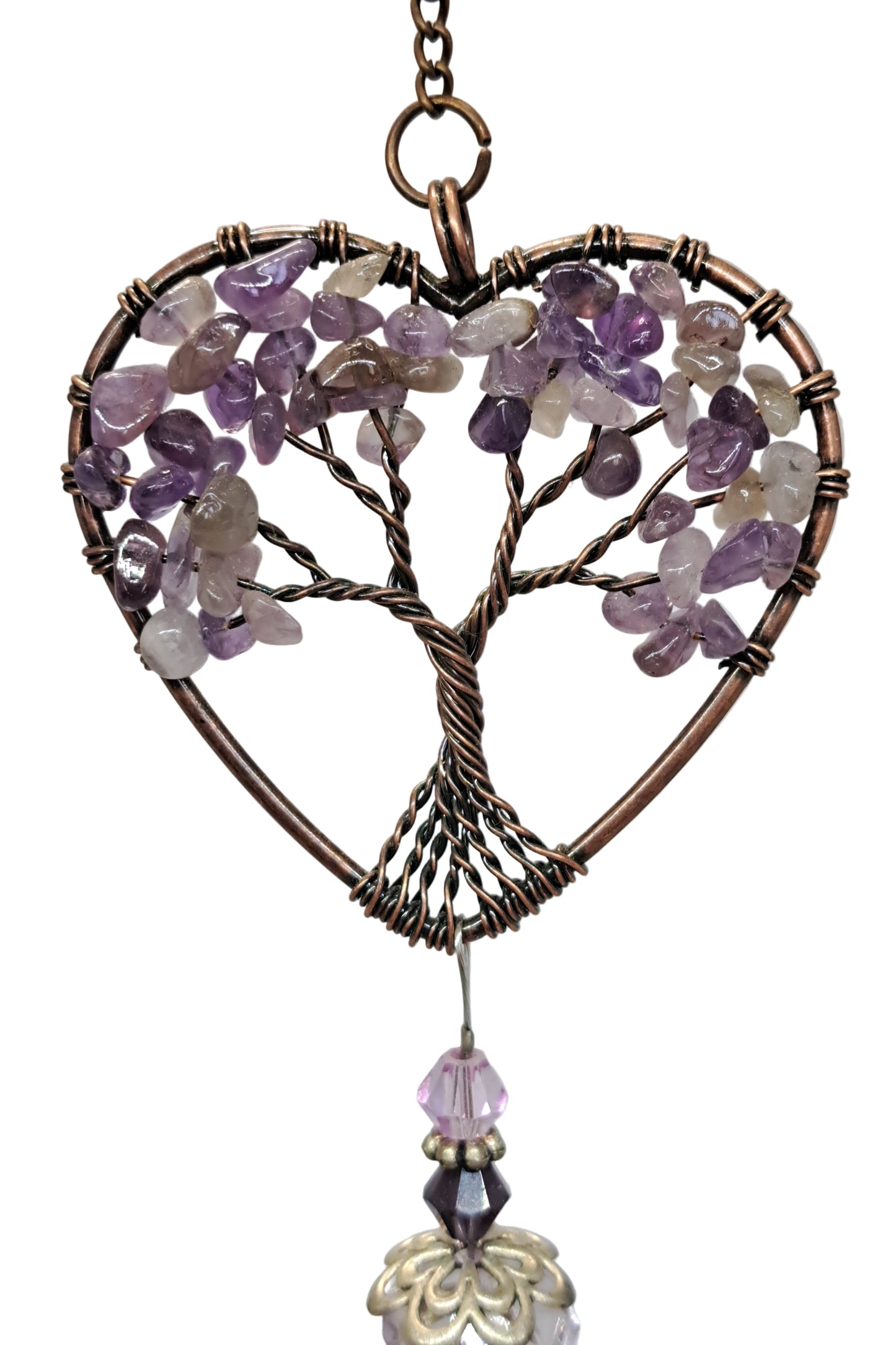 ATTRAPE SOLEIL- ARBRE DE VIE-COEUR AMETHYSTE