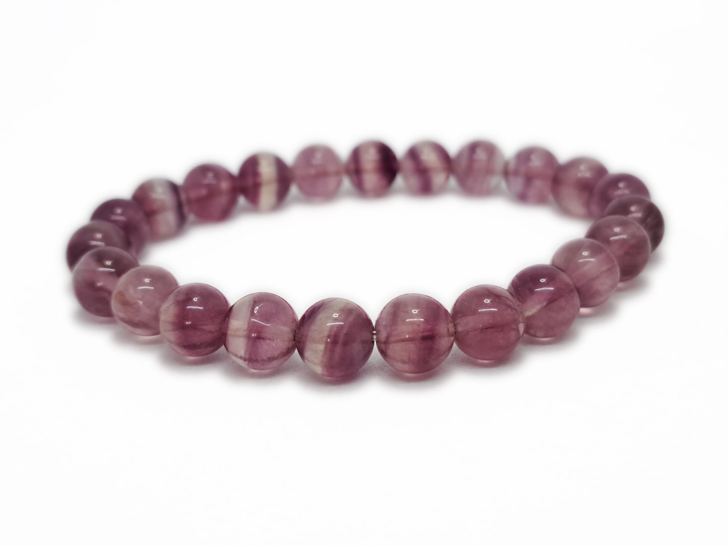 Bracelet FLUORINE VIOLETTE CLAIRE Qualité AA (7,5-8,5mm) - ESOTERYS