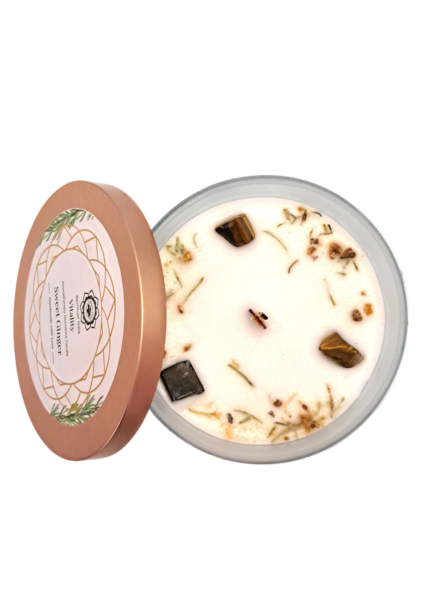 BOUGIE GINGEMBRE DOUX & OEIL DE TIGRE - VITALITÉ - ESOTERYS