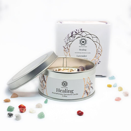 BOUGIE LAVANDE & AMÉTHYSTE - GUÉRISON - ESOTERYS