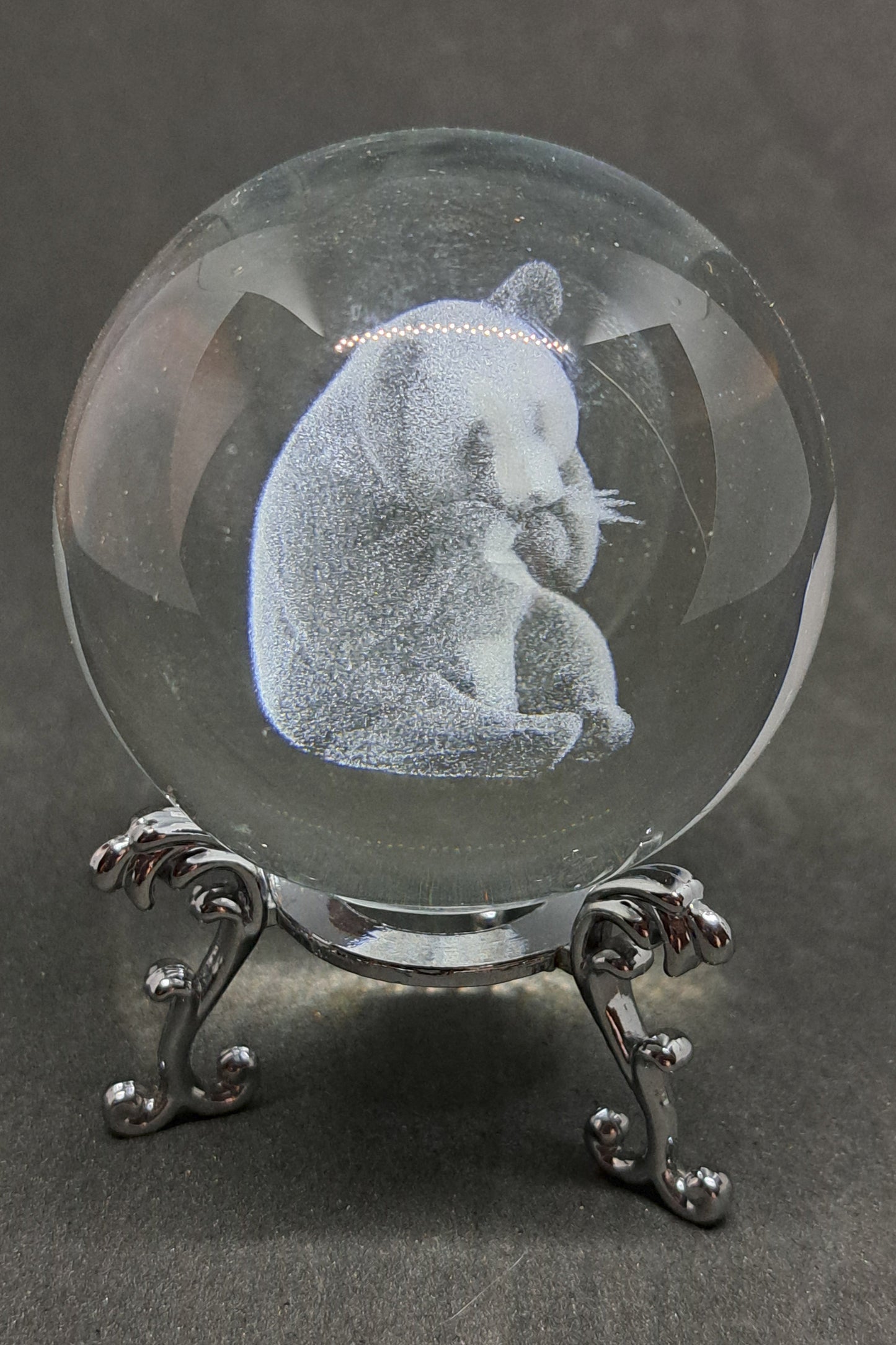 BOULE DE CRISTAL GRAVÉE 3 D - PANDA