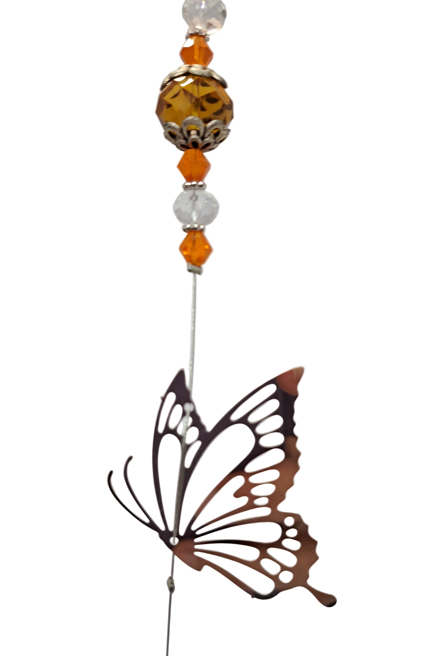 ATTRAPE-SOLEIL-PAPILLON PERLE ORANGE