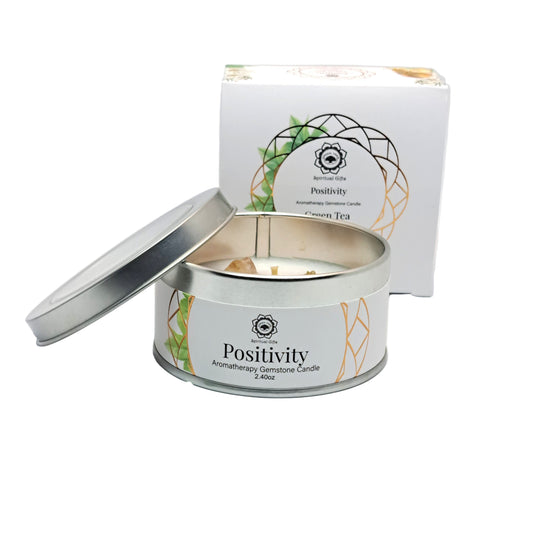 BOUGIE THÉ VERT & CITRINE - POSITIVITÉ - ESOTERYS