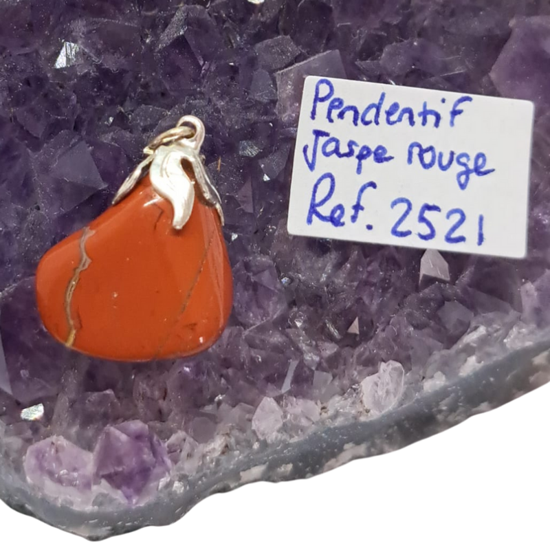 Pendentif Jaspe rouge– Réf. 2521 - Énergie & Stabilité