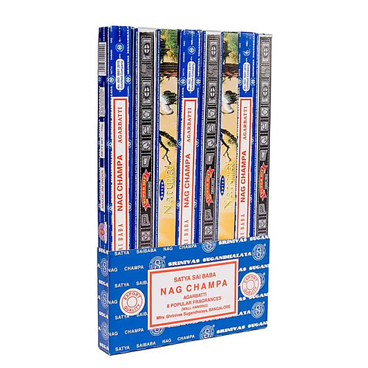 Coffret d’Encens Satya Sai Baba – Nag Champa Collection (8 x 10 g)