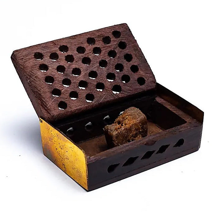 Encens en Résine – Myrrhe + Diffuseur en Bois