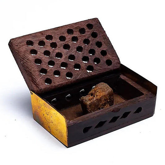 Encens en Résine – Myrrhe + Diffuseur en Bois