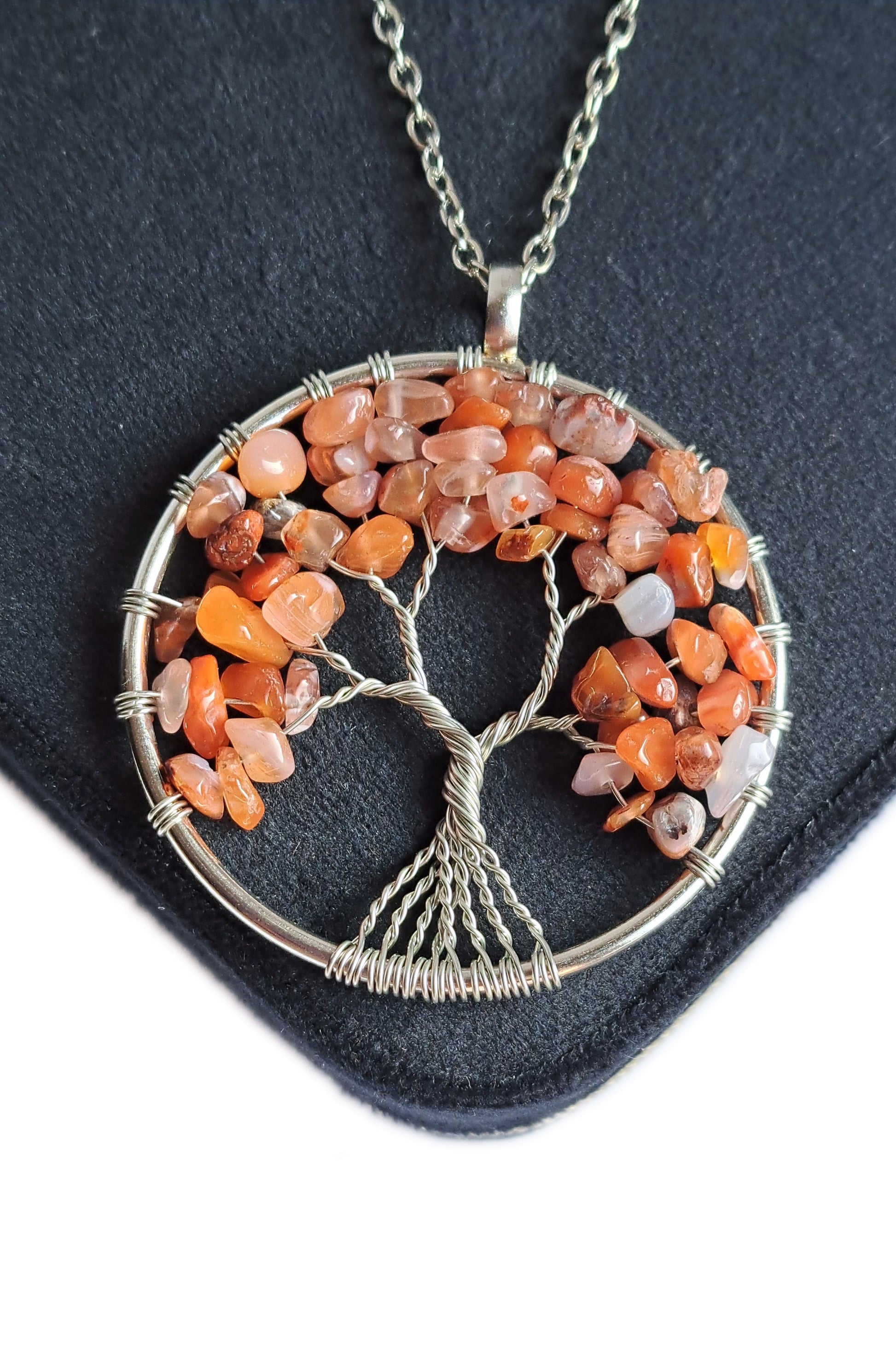 COLLIER ARBRE DE VIE - AGATE ROUGE - ESOTERYS