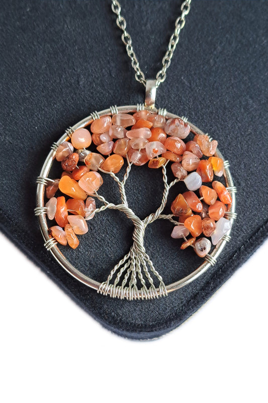 COLLIER ARBRE DE VIE - AGATE ROUGE - ESOTERYS