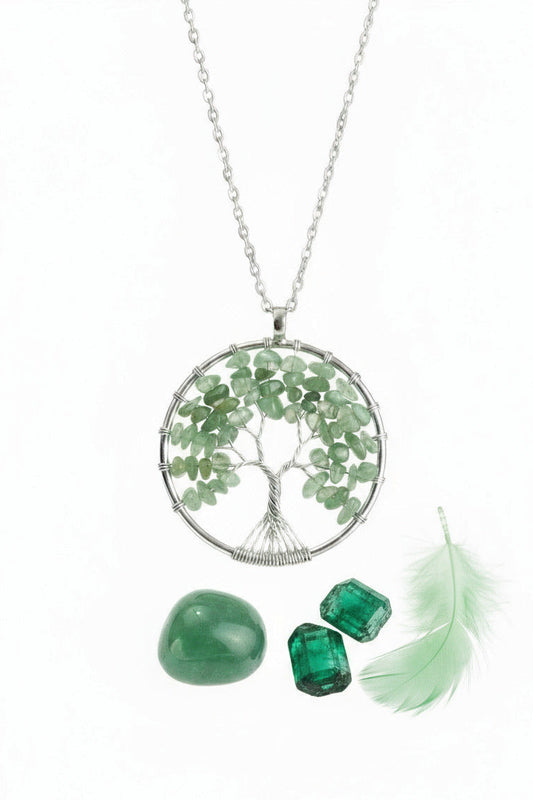 COLLIER ARBRE DE VIE - AVENTURINE VERTE - ESOTERYS
