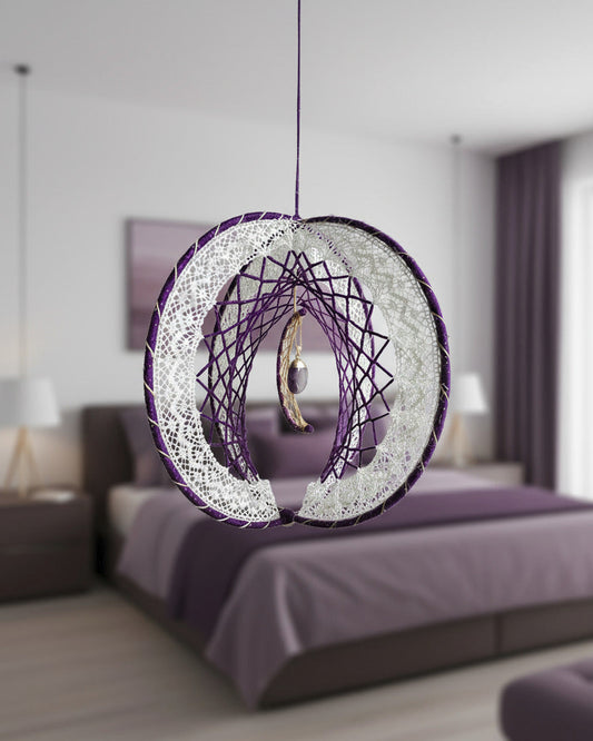 Attrape-rêves “Douceur émotionnelle” – Améthyste - 100 % artisanale, création unique