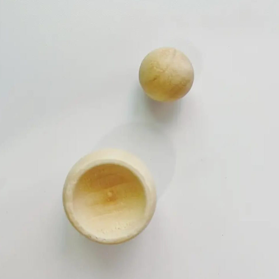 Diffuseur d’Huile Essentielle en Bois Massif – Petit Bol Rond Naturel