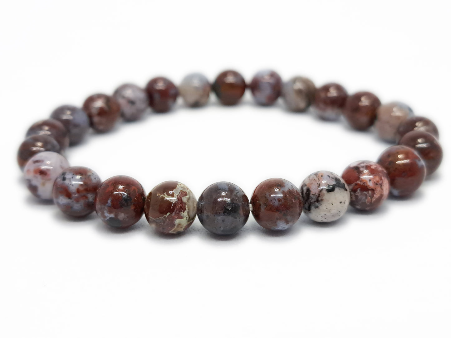 Bracelet AGATE CRAZY LACE ROUGE  Qualité AA (8mm) - ESOTERYS