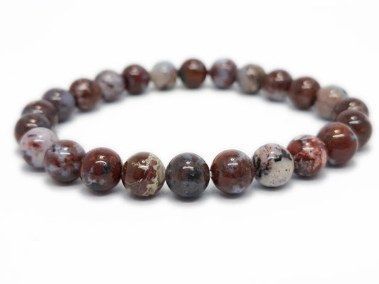 Bracelet AGATE CRAZY LACE ROUGE  Qualité AA (8mm) - ESOTERYS