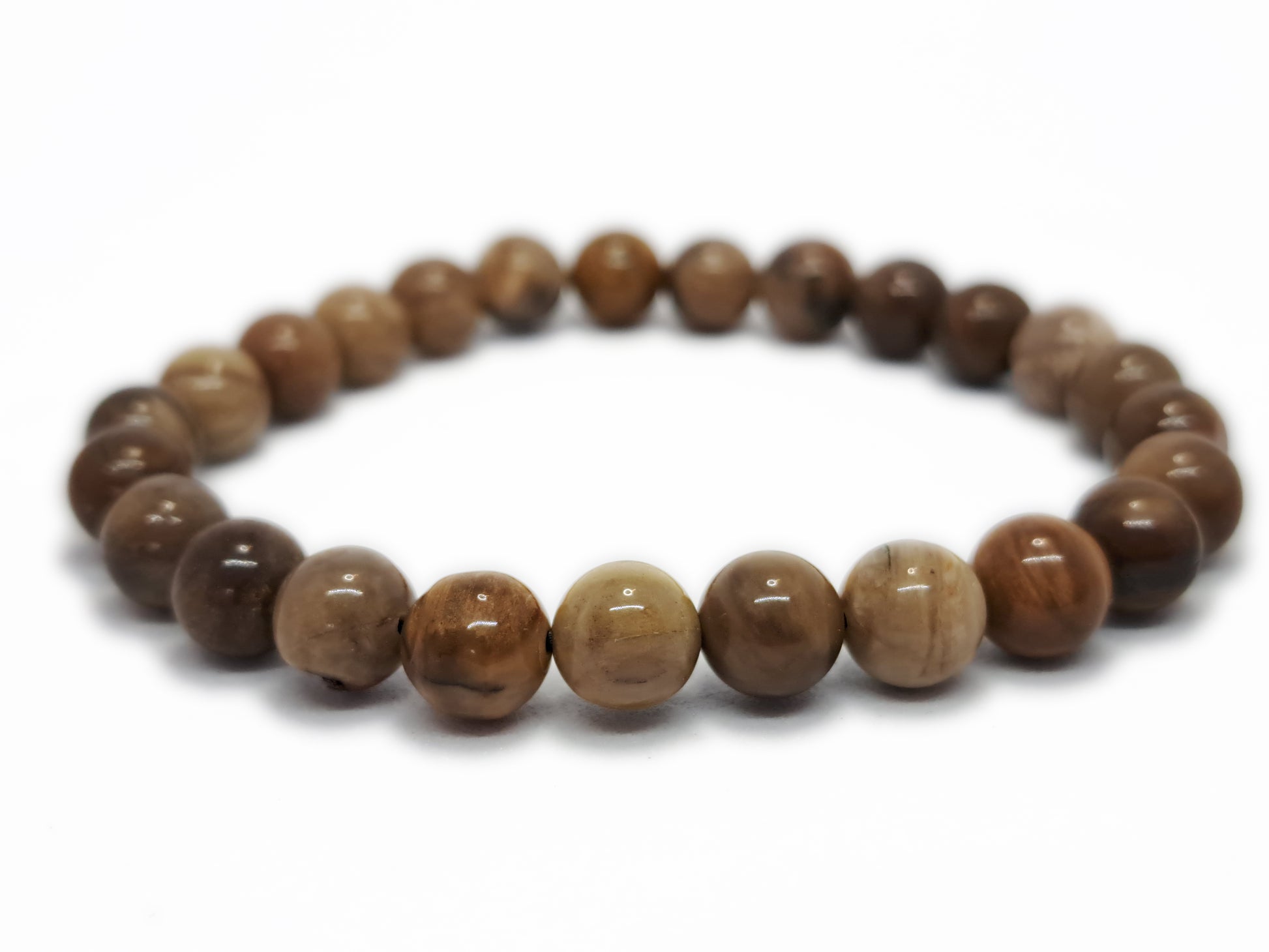 Bracelet BOIS FOSSILE Qualité A (8mm) - ESOTERYS