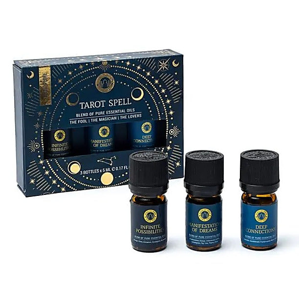 Coffret Huiles Parfumées Ésotériques – Le Mat • Le Bateleur • Les Amoureux