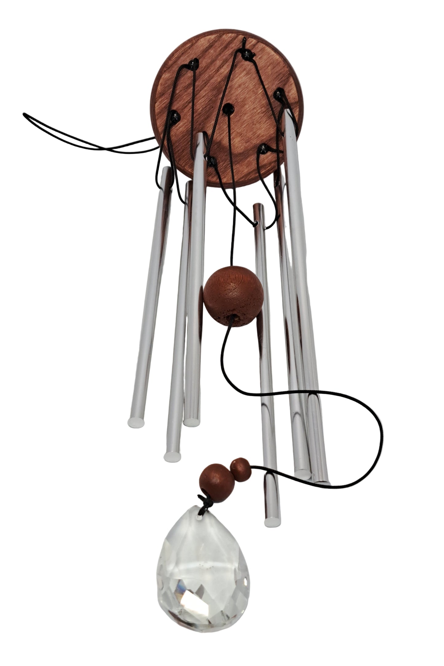 CARILLON EN BOIS NATUREL ET CRISTAL