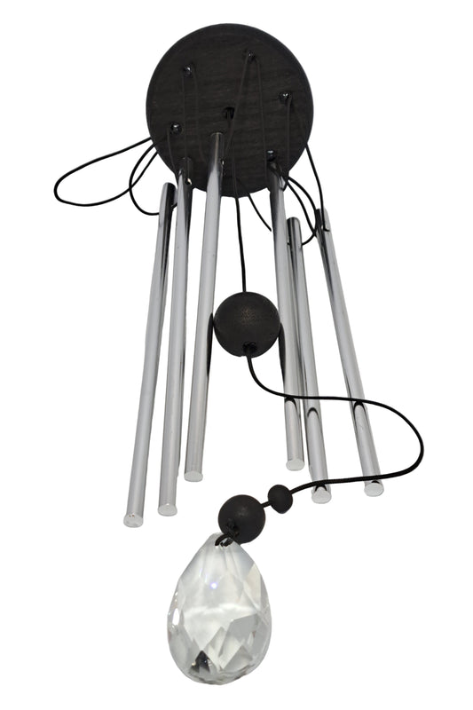 CARILLON EN BOIS NOIR ET CRISTAL