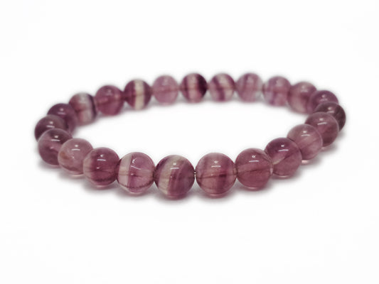 Bracelet FLUORINE VIOLETTE CLAIRE Qualité AA (7,5-8,5mm) - ESOTERYS