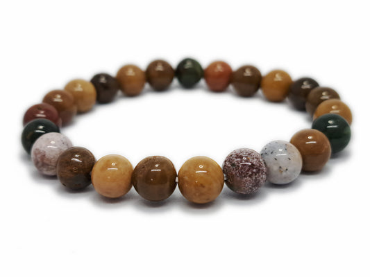 Bracelet JASPE OCEAN Qualité A+ ETATS-UNIS (8mm) - ESOTERYS