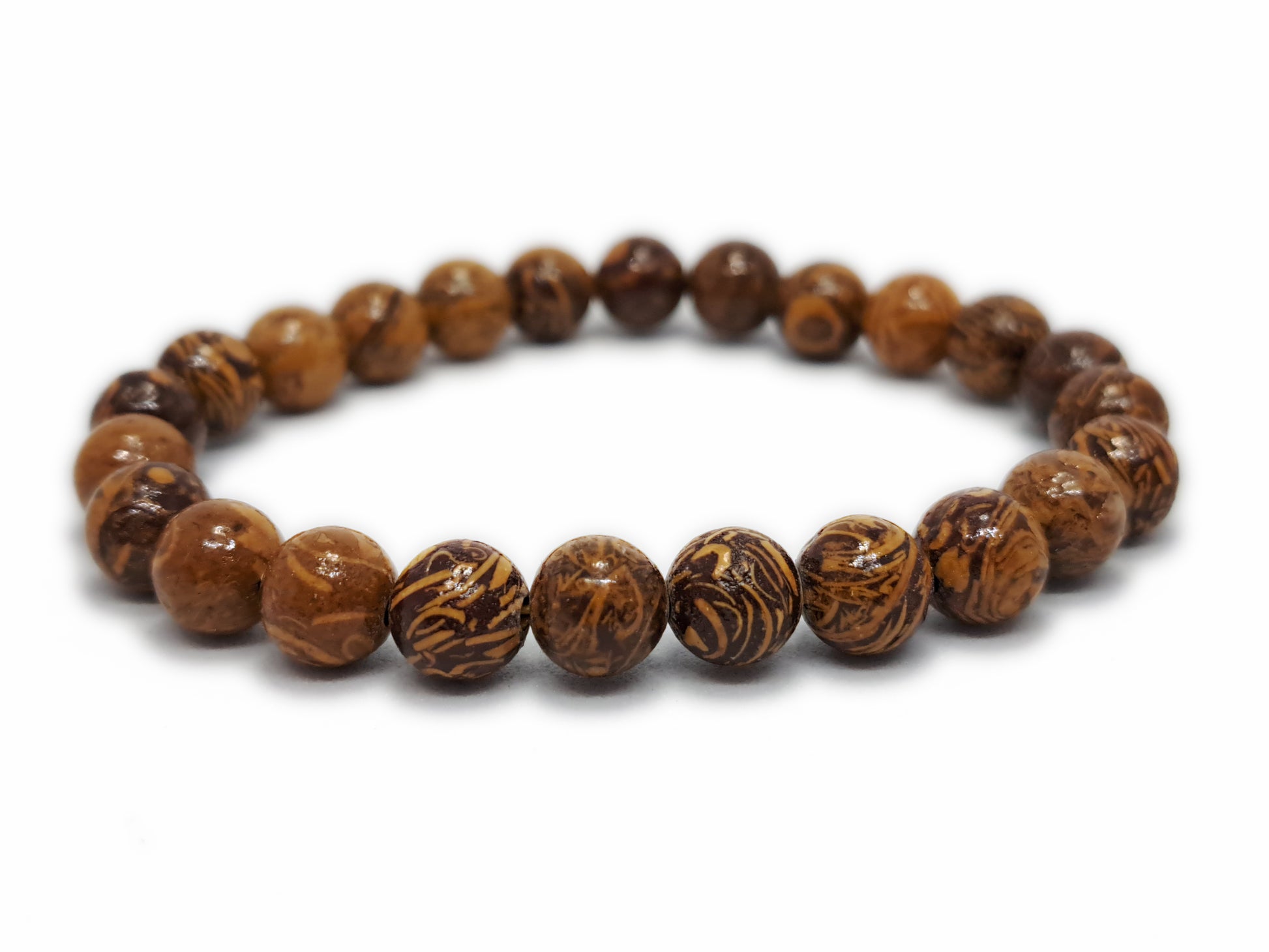 Bracelet JASPE PEAU DE SERPENT Qualité A+ (8mm) - ESOTERYS