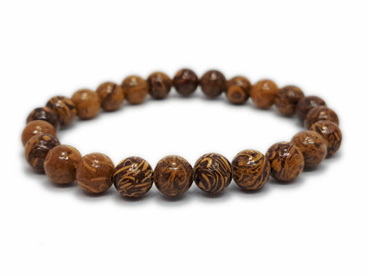 Bracelet JASPE PEAU DE SERPENT Qualité A+ (8mm) - ESOTERYS