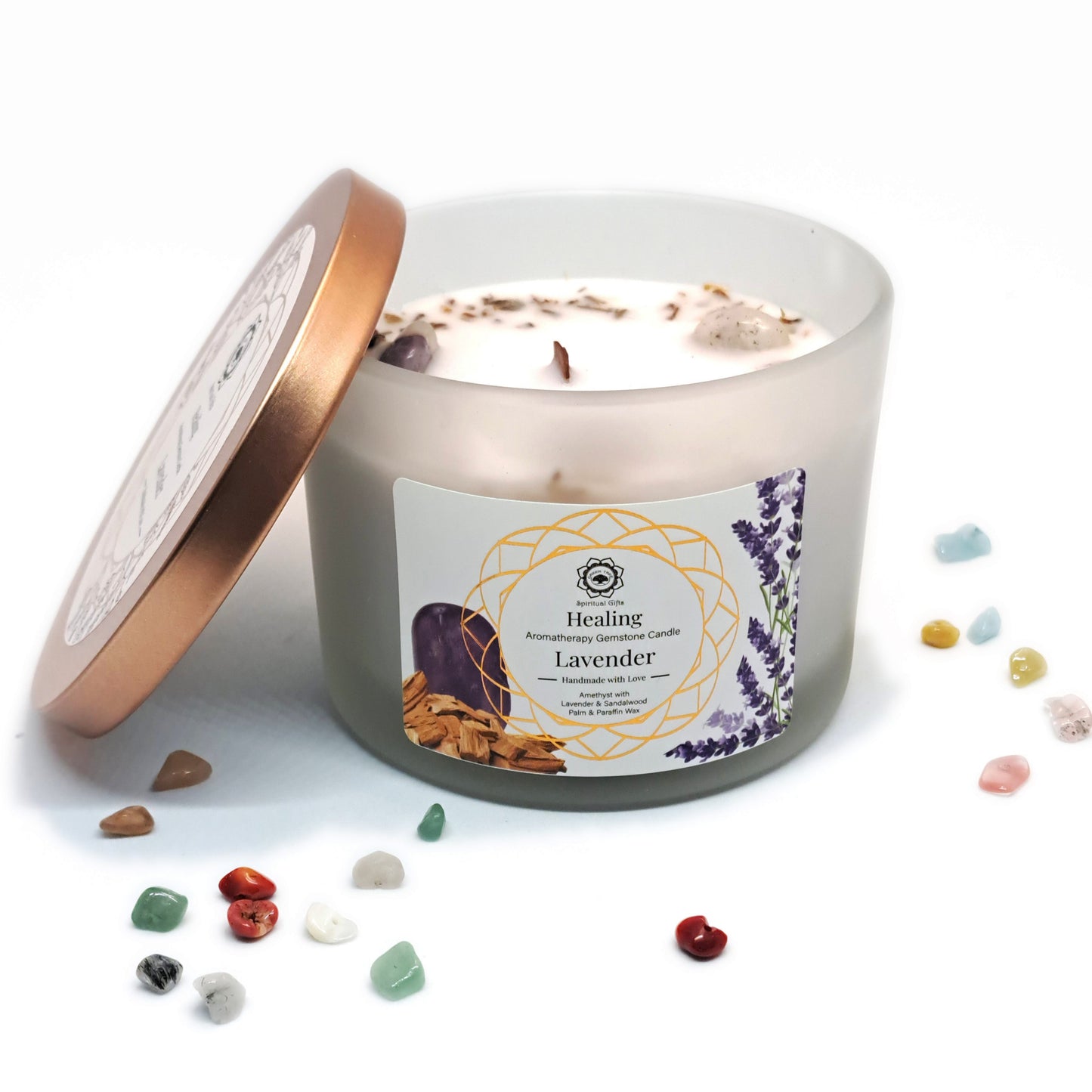 BOUGIE LAVANDE & AMÉTHYSTE - GUÉRISON - ESOTERYS