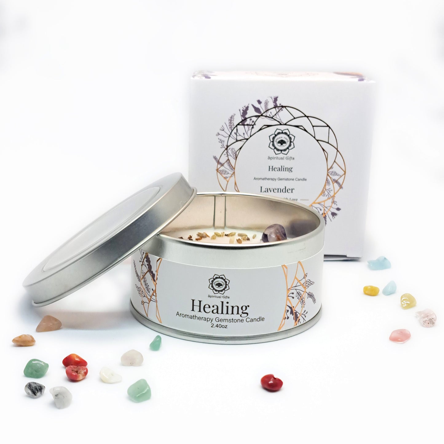 BOUGIE LAVANDE & AMÉTHYSTE - GUÉRISON - ESOTERYS