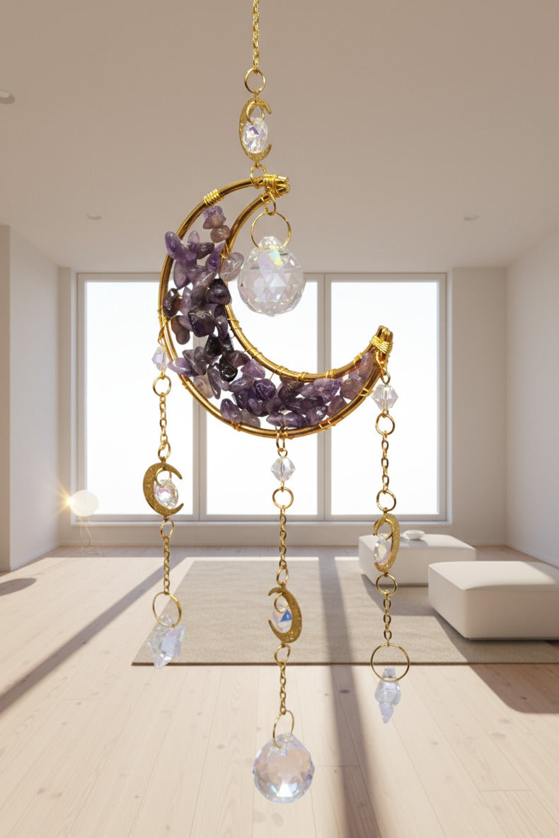 ATTRAPE-SOLEIL-LUNE AMETHYSTE