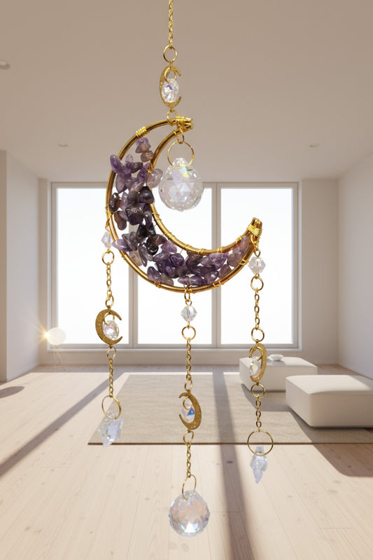 ATTRAPE-SOLEIL-LUNE AMETHYSTE