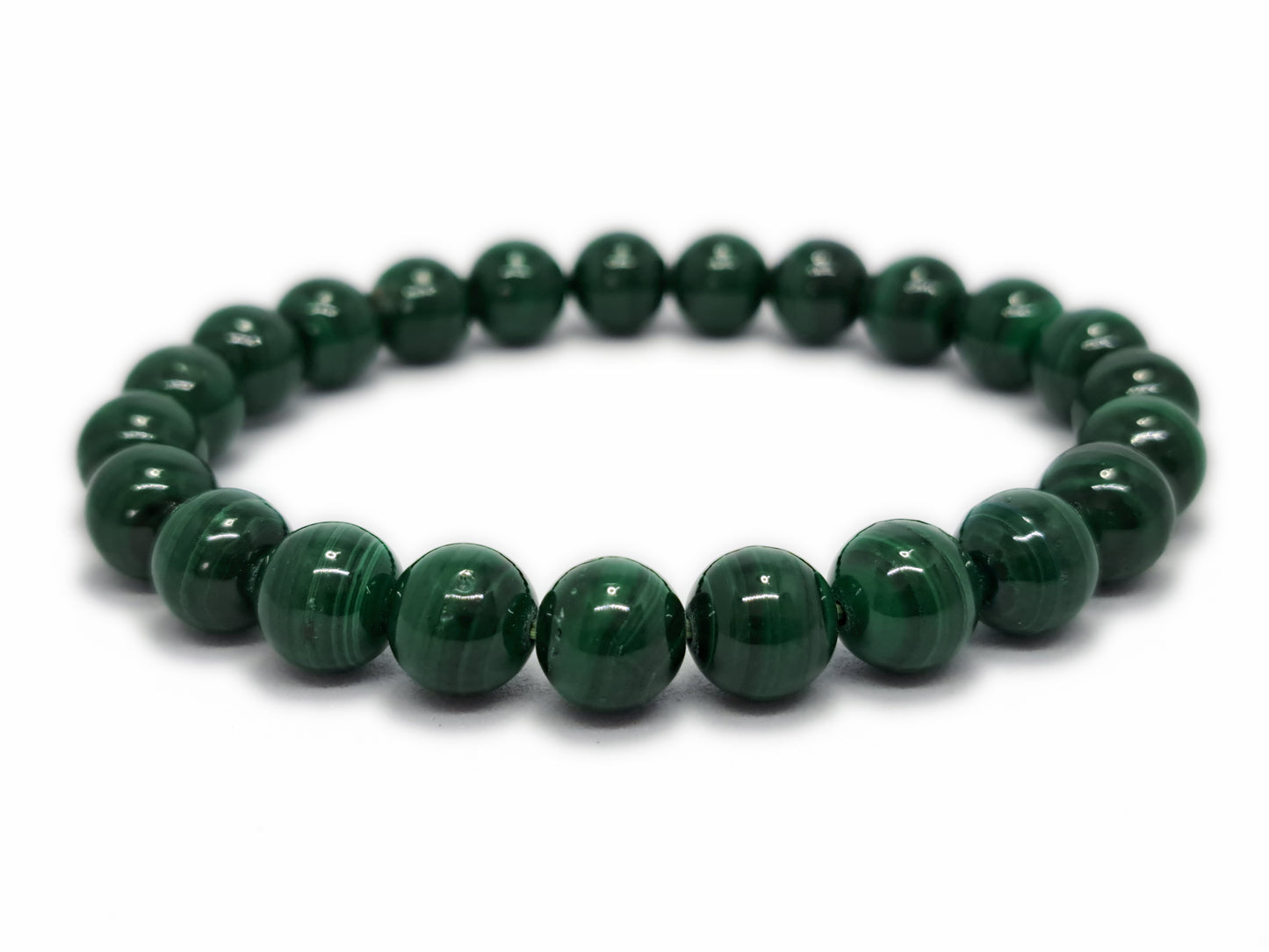 Bracelet MALACHITE FONCEE Qualité AA (8mm) - ESOTERYS