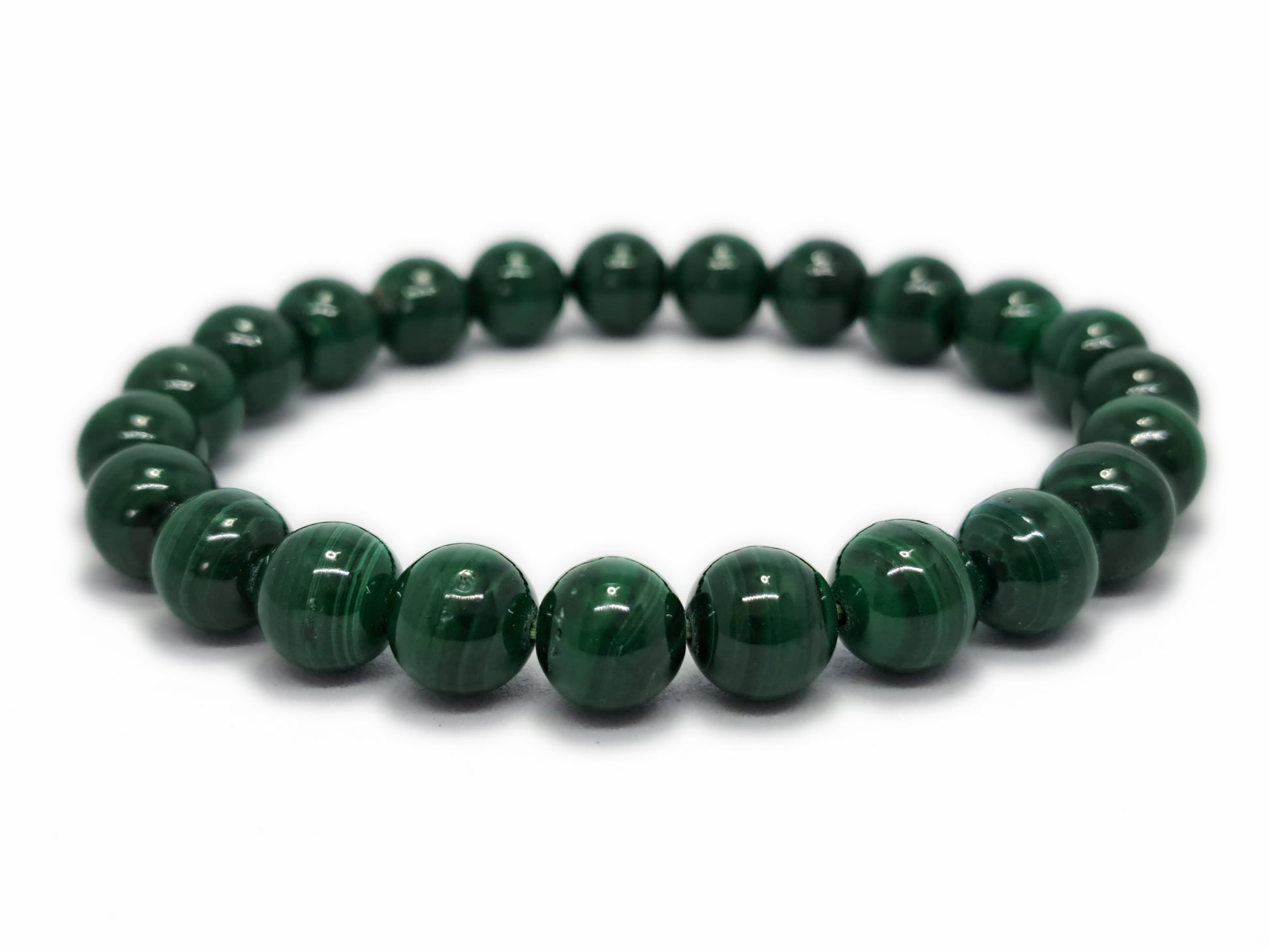 Bracelet MALACHITE FONCEE Qualité AA (8mm) - ESOTERYS