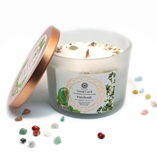 BOUGIE PATCHOULI & AVENTURINE - BONNE CHANCE - ESOTERYS