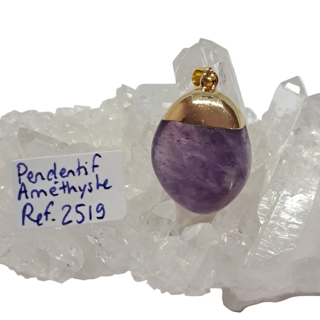 Pendentif Améthyste – Réf. 2519 - Sagesse, paix intérieure & équilibre spirituel.