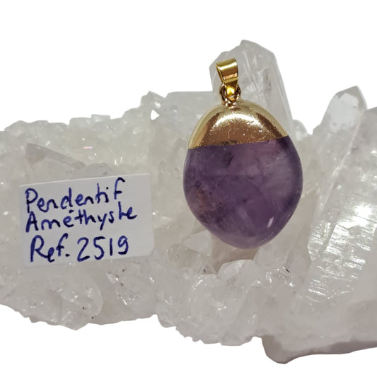 Pendentif Améthyste – Réf. 2519 - Sagesse, paix intérieure & équilibre spirituel.