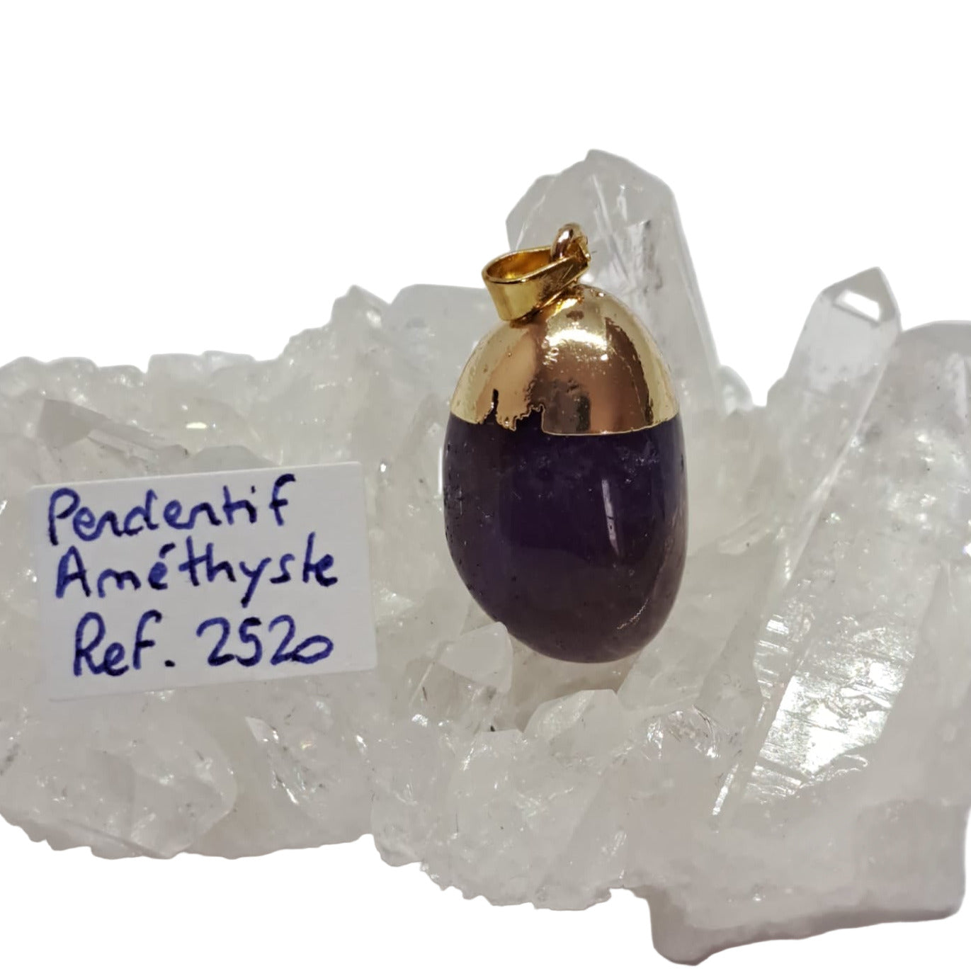 Pendentif Améthyste – Réf. 2520 - Sagesse, paix intérieure & équilibre spirituel.