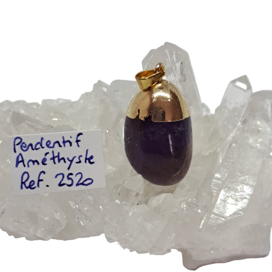 Pendentif Améthyste – Réf. 2520 - Sagesse, paix intérieure & équilibre spirituel.