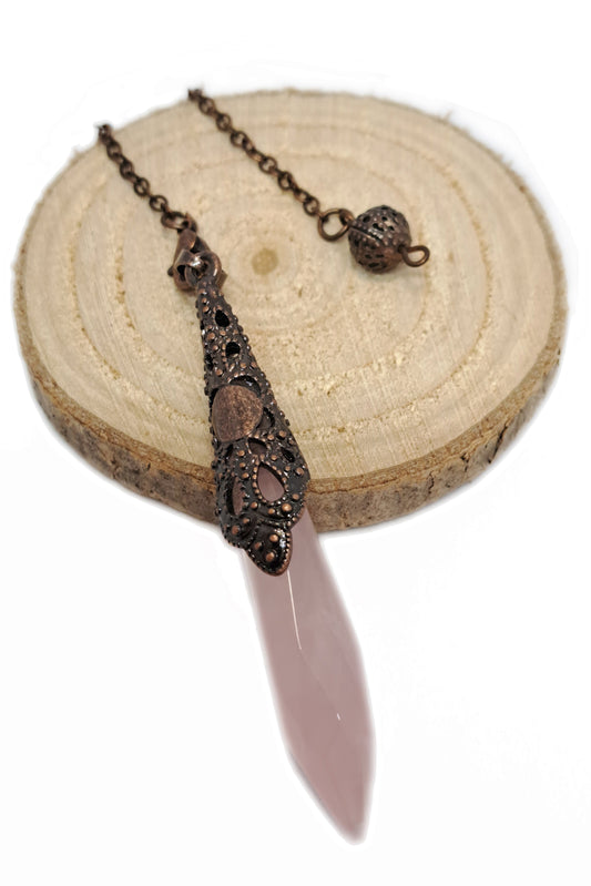 PENDULE FANTAISIE - QUARTZ ROSE - ESOTERYS