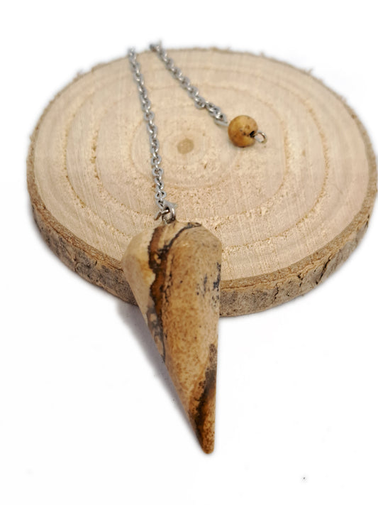 PENDULE HEXAGONAL- JASPE PAYSAGE - ESOTERYS
