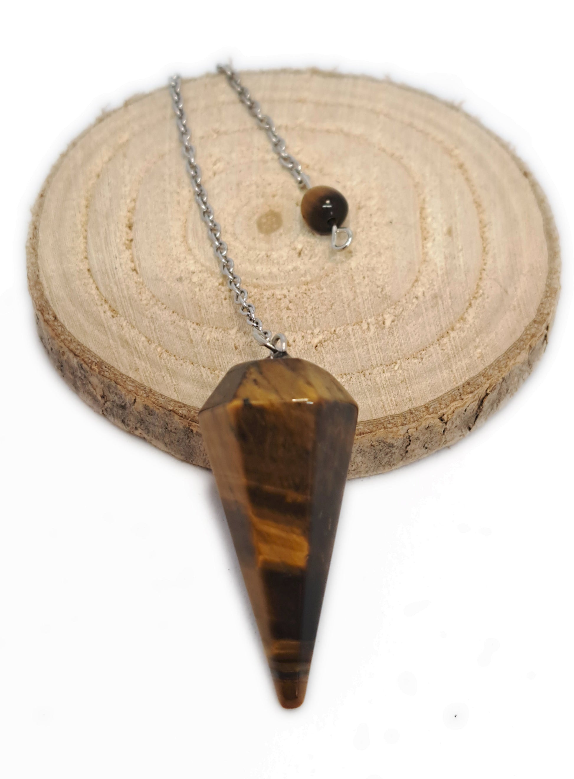 PENDULE HEXAGONAL- OEIL DE TIGRE - ESOTERYS