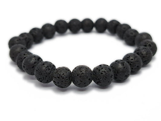 Bracelet PIERRE DE LAVE Qualité AB (8mm) - ESOTERYS