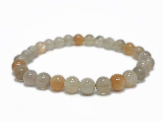 Bracelet PIERRE DE LUNE GRISE Qualité AA (6,5-7,5mm) - ESOTERYS