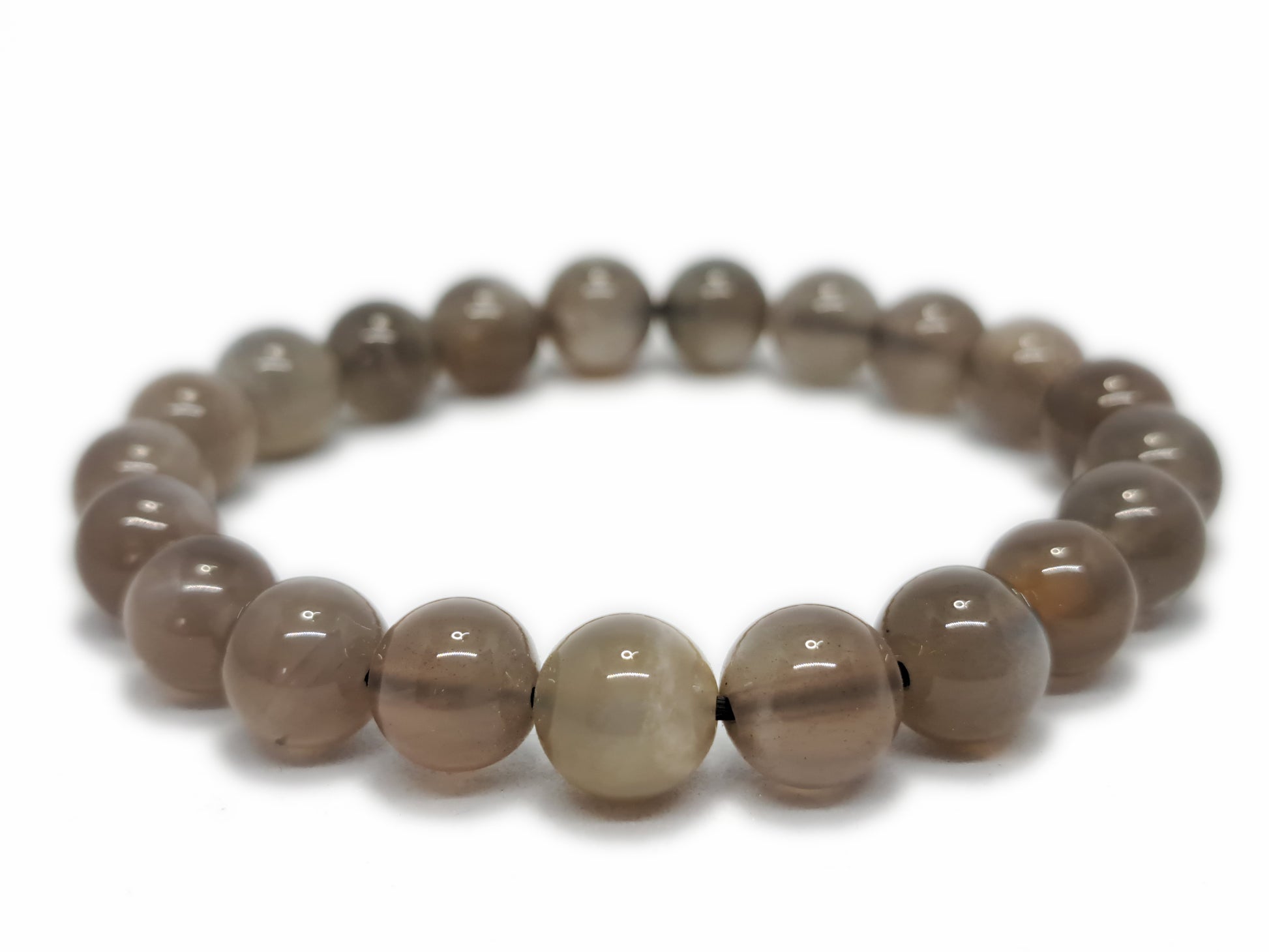 Bracelet PIERRE DE LUNE GRISE Qualité AA (8,5-9,5mm) - ESOTERYS