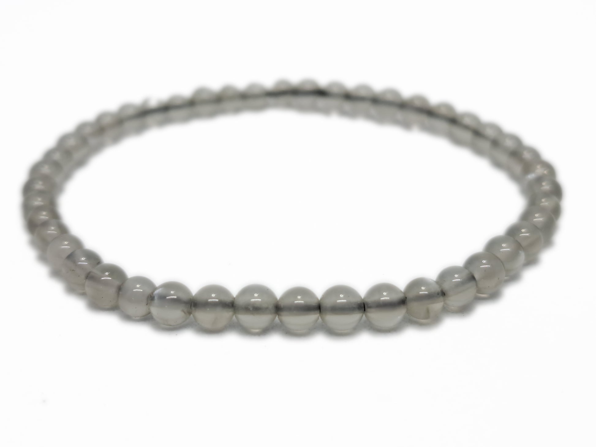 Bracelet PIERRE DE LUNE GRISE Qualité AA+ (4mm) - ESOTERYS