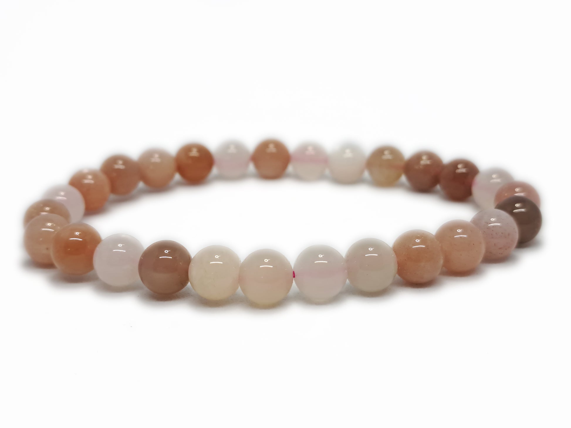 Bracelet PIERRE DE LUNE MULTICOLORE Qualité AA (8mm) T2 - ESOTERYS