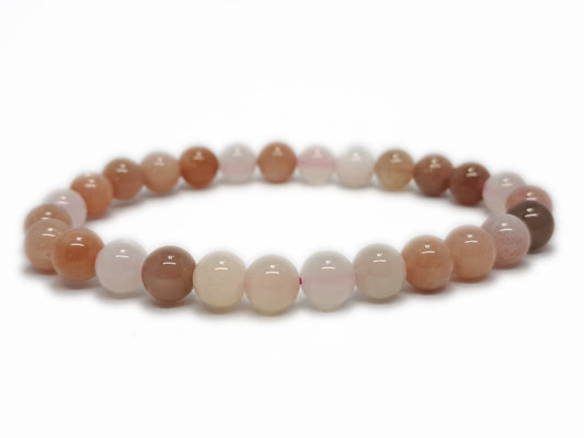 Bracelet PIERRE DE LUNE MULTICOLORE Qualité AA (8mm) T2 - ESOTERYS